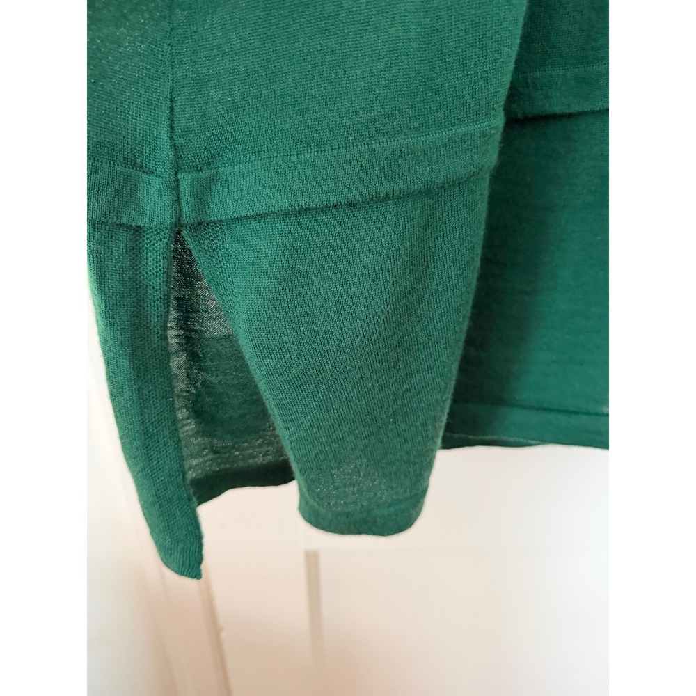 J.Jill Merino Washable Wool Tunic Sweater XL Green Oversized Long Sleeve - Picture 11 of 11